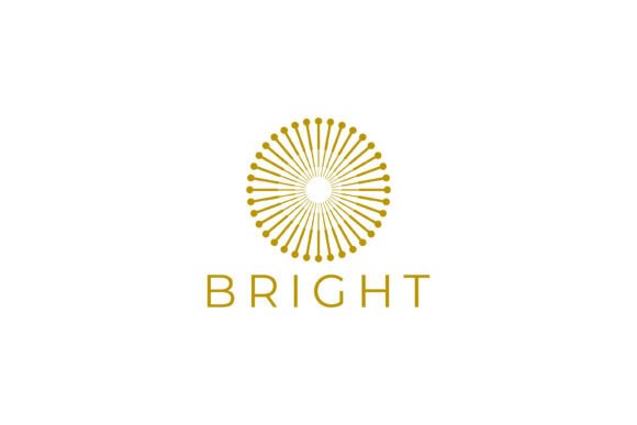 Bright and Radiant Sunburst Logo: A Dynamic Choice for Modern Branding