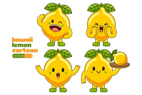 Cute Lemon Mascot Vector Pack 03: A Versatile Design Resource for Modern Creators