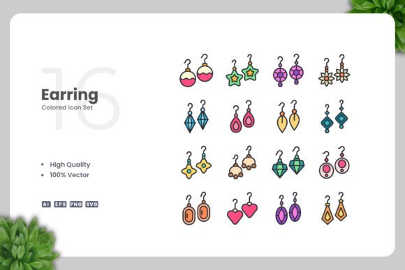 Earring Colored Icons: A Versatile Design Solution for Modern Creatives