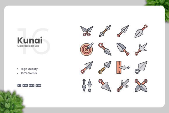 Kunai Colored Icons: A Versatile Design Resource for Modern Projects
