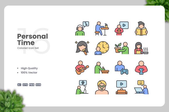 Personal Time Colored Icons