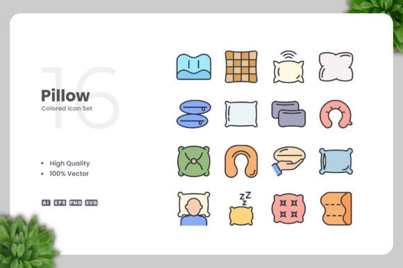 Pillow Colored Icons: A Versatile Design Tool for Modern Workflows