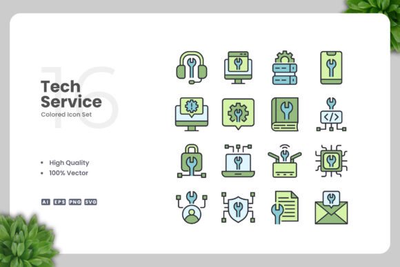 Tech Service Colored Icons