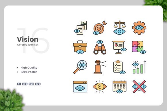 Vision Colored Icons: A Versatile Design Solution for Every Project